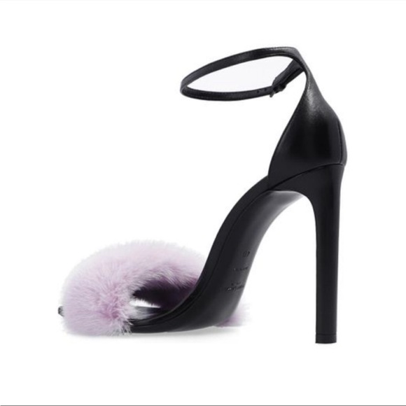 Saint Laurent mink fur trimmed heels - Picture 5 of 6